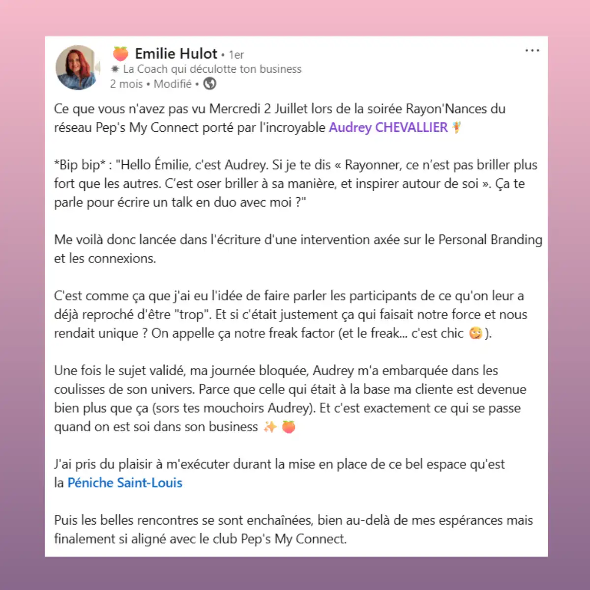 Avis Emilie Hulot